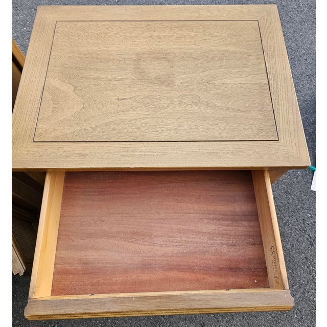 Mid 20th Century Pair of White Furniture Italian Tuscan Style Fruitwood Bedside Tables For Sale In Washington DC - Image 6 of 10