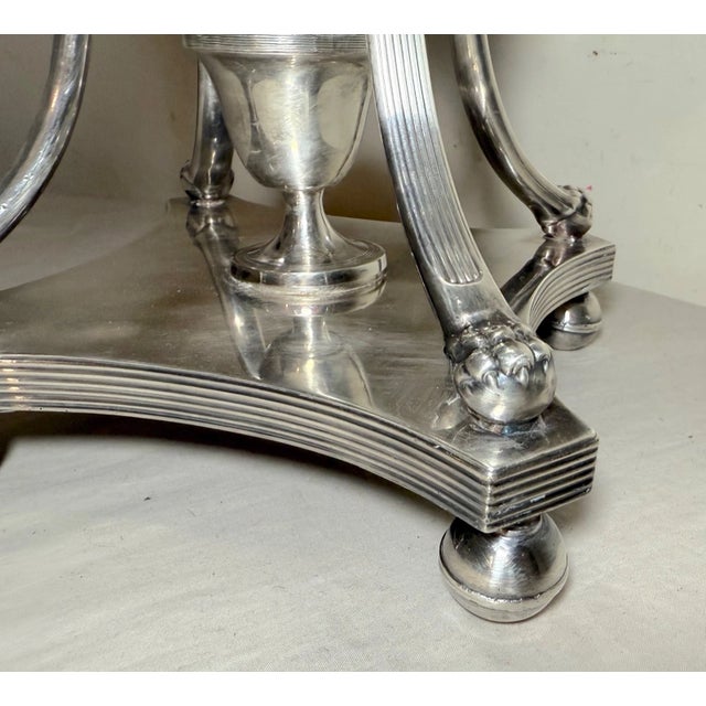 Antique English Sheffield Plate Silverplate Hot Water Urn Samovar W Lion Handles For Sale In New York - Image 6 of 18