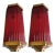 Vintage Art Deco Light Old Lamp Wall Sconces Fixture Brass & Red Glass Rod Ship Light - Pair For Sale