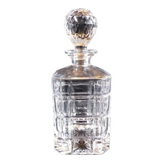 1960s Cut Crystal Decanter For Sale