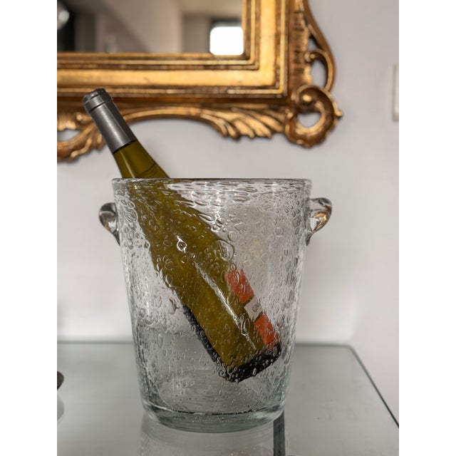 Biot Bubbled Glass Champagne Bucket in the Style of Biot, France, Circa 1960 For Sale - Image 4 of 9