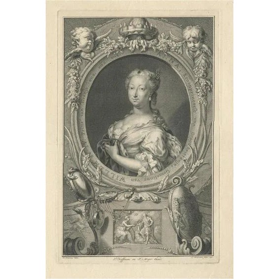 Houbraken, Portrait of Anne, Princess Royal and Princess of Orange, 1750, Print For Sale