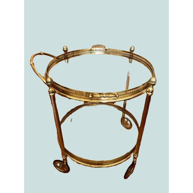 Vintage Brass Serving Trolley, 1950s For Sale - Image 17 of 18