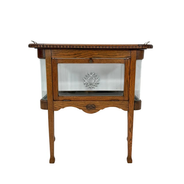 Art Nouveau Tea Cabinet with Serving Tray, 1900s For Sale - Image 3 of 13