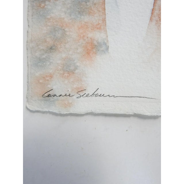 Vintage watercolor on heavy paper painting by Connie Seabourne (b.1951) Oklahoma. Southwest Native American image of woman...