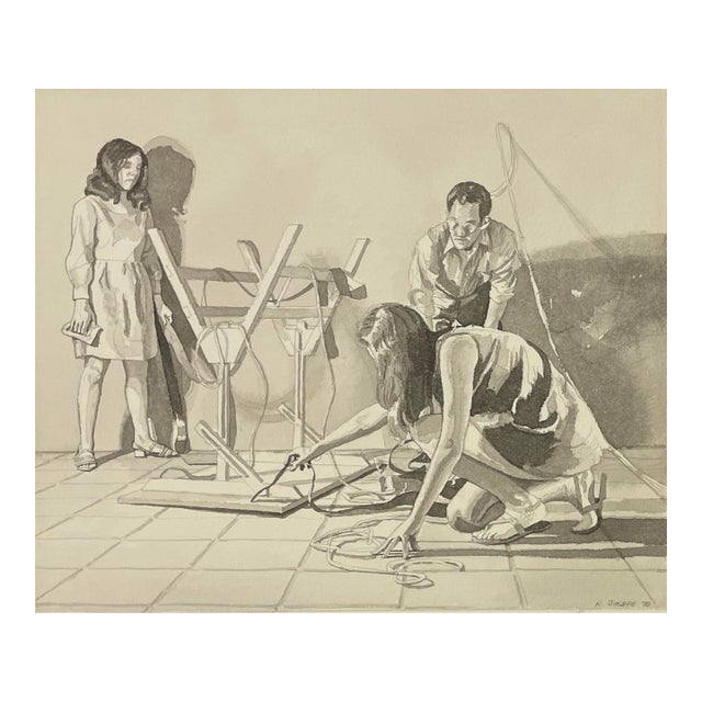 1970 Richard Joseph Contemporary Realist Figural Painting For Sale