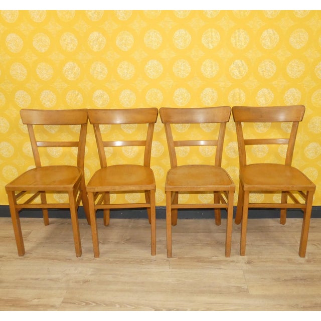 Vintage Kitchen Chairs in Wood, Set of 4 For Sale - Image 11 of 11