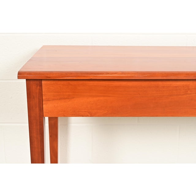 Late 20th Century Harden Furniture Arts and Crafts Shaker Solid Cherry Wood Console Table For Sale - Image 5 of 12