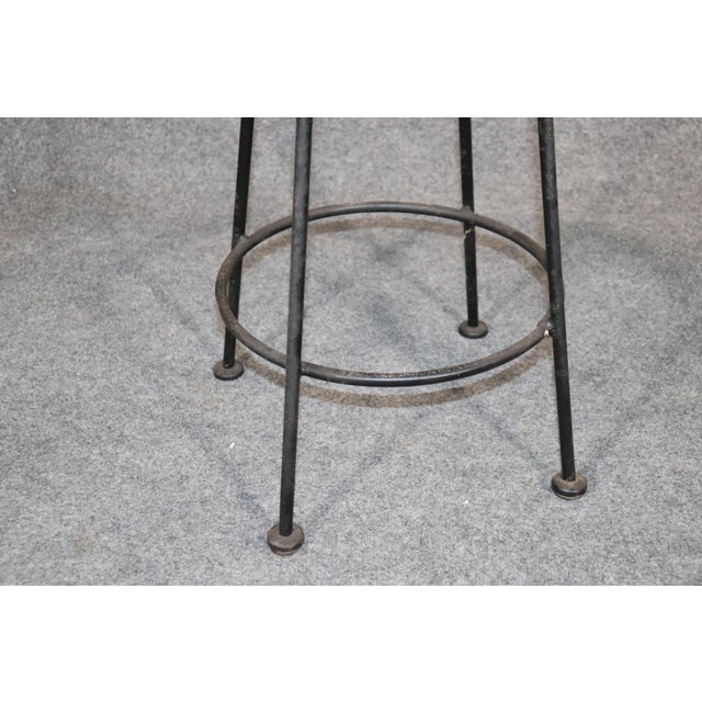 Mid 20th Century Mid-Century Iron Stools - 6 Pieces For Sale - Image 4 of 7