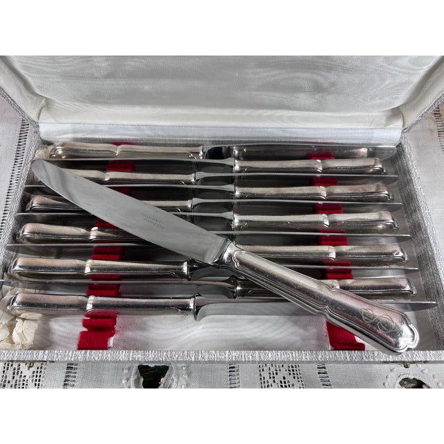 French Silver-Plated Flatware Set by François Frionnet, 1920s, Set of 60 For Sale - Image 9 of 16