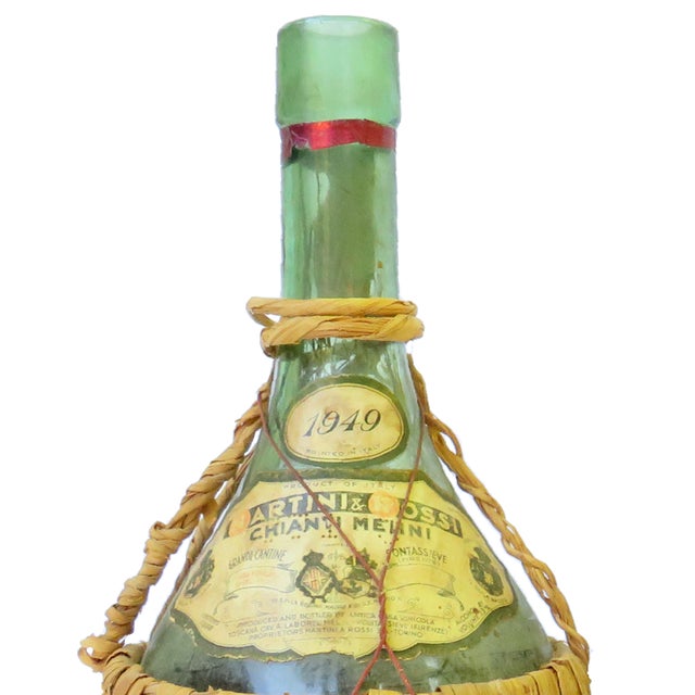 Wood 1940s Wicker Covered Bottles / Candleholders, S/3 For Sale - Image 7 of 8