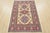 Tribal Kazak Rug 4′ X 5’11” Beige Wool Tribal Hand-Knotted Oriental Carpet For Sale - Image 3 of 12