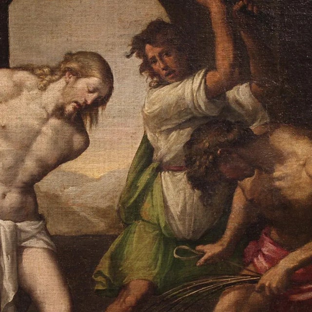 Italian Artist, Flagellation of Christ, 1630, Oil on Canvas, Framed For Sale - Image 11 of 16