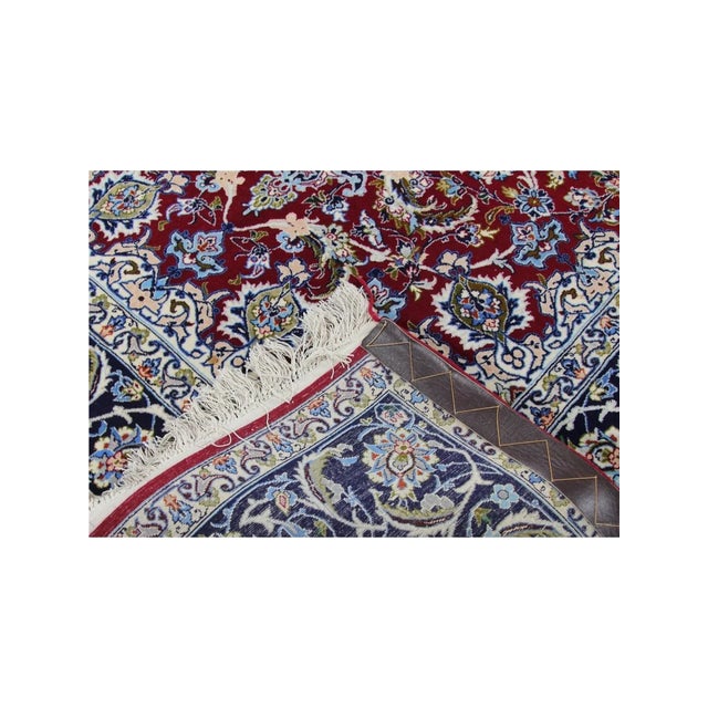 Traditional 1990s Persian Esfahan Area Rug 4x6 For Sale - Image 3 of 11