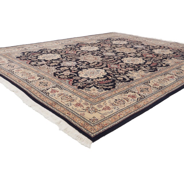 79892 Vintage Chinese Nain Rug, 08'00 x 09'07. The Eternal Arabesque: A Vintage Chinese Nain Masterpiece of Regal Splendor...
