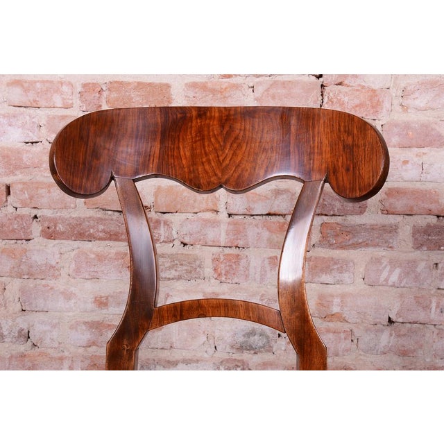 Biedermeier Chairs in Walnut, Czech, 1830s, Set of 4 For Sale - Image 10 of 13