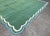 Handmade Cotton Reversible Scalloped Edge Rug Forest Green With Cream and Teal Blue Border - 10'x16' For Sale - Image 6 of 10