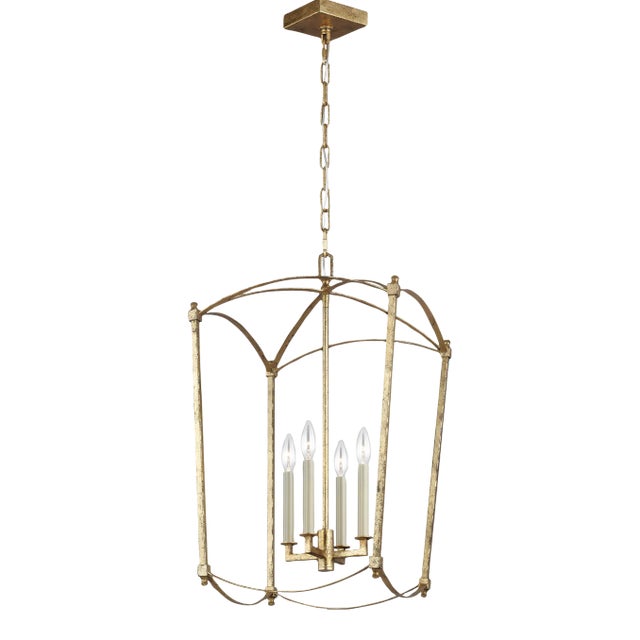 Sean Lavin by Visual Comfort Studio Thayer Medium Lantern, Antique Gild For Sale