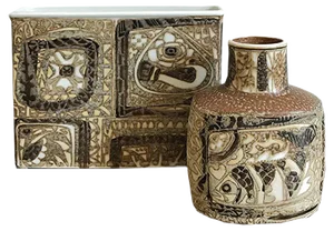 Danish Ceramic Vases by Nils Thorsson for Royal Copenhagen, 1960s, Set of 2
