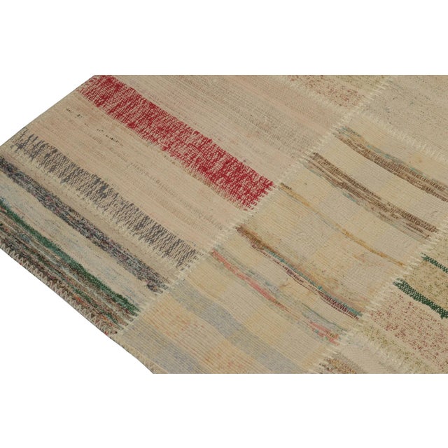 2010s Rug & Kilim’s Patchwork Kilim in Polychromatic Stripes For Sale - Image 5 of 7