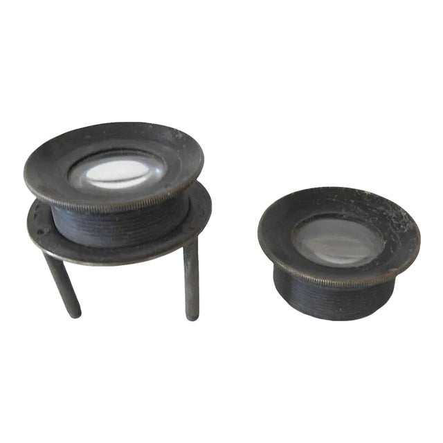 Antique Bausch & Lomb Map Chart Magnifying Glass For Sale