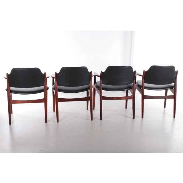 Animal Skin Model 62A Chairs by Arne Vodder for Sibast, Denmark, 1960s, Set of 4 For Sale - Image 7 of 9