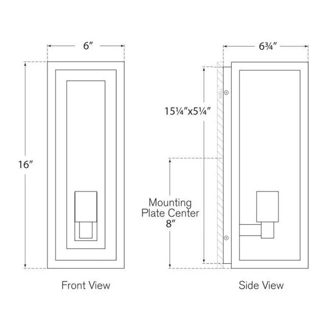 Modern Chapman & Myers for Visual Comfort Signature Fresno Medium 3/4 Wall Lantern in Aged Iron with Clear Glass For Sale - Image 3 of 3
