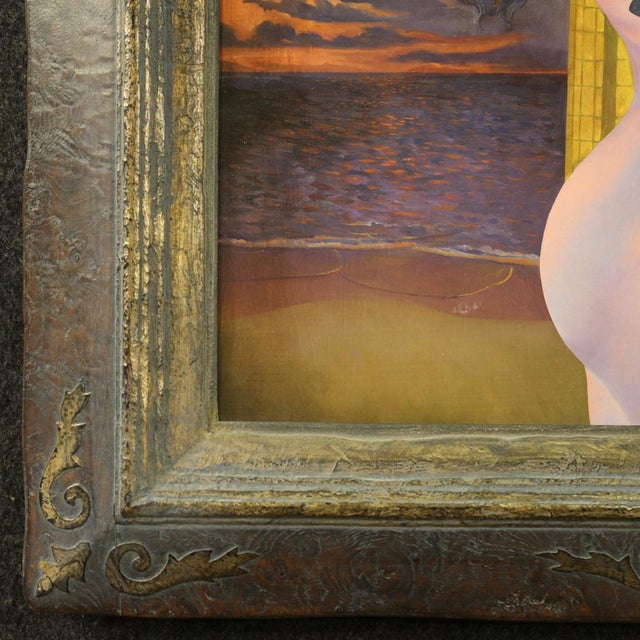 French Artist, Figure, 1990, Oil on Panel, Framed For Sale - Image 10 of 16