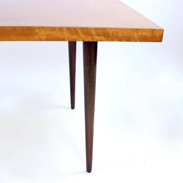 Brown Long Walnut & Oak Coffee Table, Czechoslovakia, 1960s For Sale - Image 8 of 11