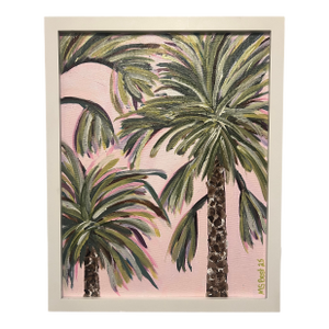 Modern Abstract Acrylic Painted on Canvas, “Palm Beach,” Signed & Dated