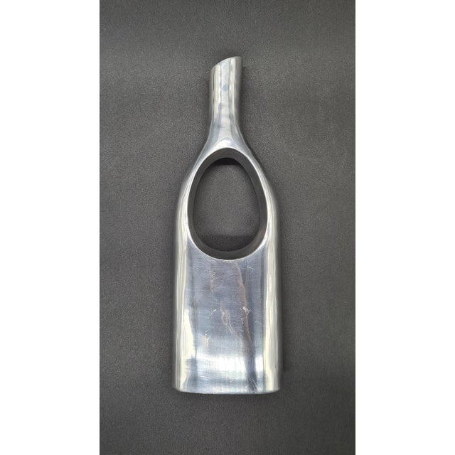 Vintage Aluminum Vase, 2000s For Sale - Image 11 of 14