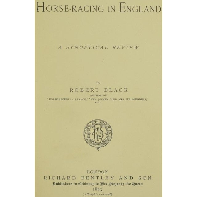 Horse-Racing in France *(1886) and Horse-Racing in England (1893) Black, Robert M. A. For Sale - Image 9 of 9
