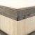 Two Tone Square Travertine Coffee Table Grey Bezel Italian Mid Century Mode For Sale - Image 9 of 13