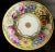 English Antique Hand-Painted Gold Gilt Rim Fine Porcelain Saucer For Sale - Image 3 of 5