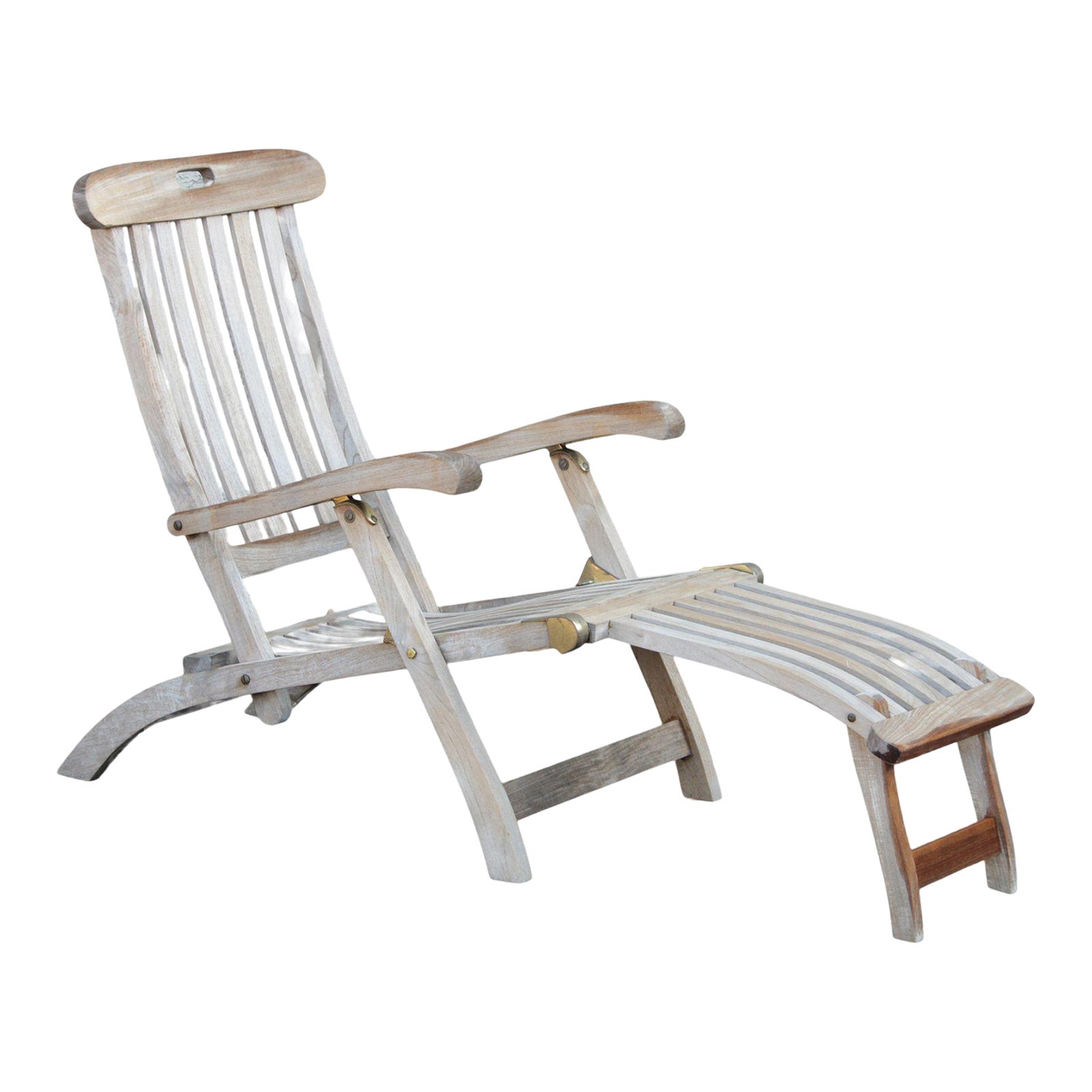 Andrew Teak Folding Steamer Lounge Chair Chairish