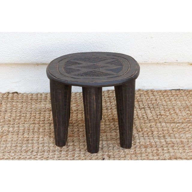 1950s Ash Gray Painted African Table For Sale - Image 5 of 7