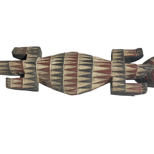 African African Vintage Crocodile Nuna Bobo Burkina Faso 43" W For Sale - Image 3 of 8