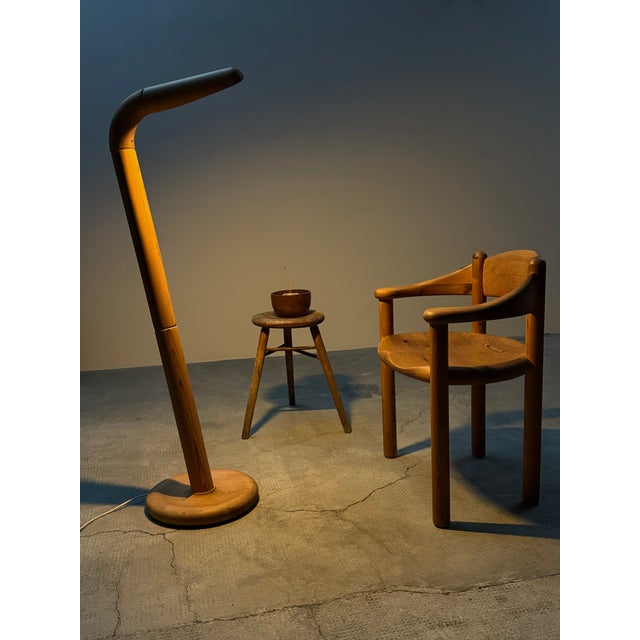 Scandinavian Floor Lamp in Pine Wood in the style of Rainer Daumiller, 1970s For Sale - Image 14 of 18
