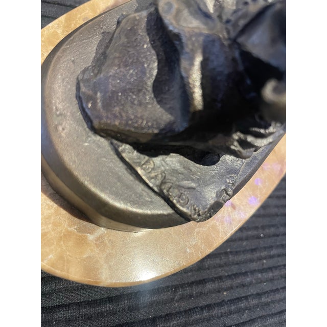 American 1980s Bronze of Greyhound With His Belly Up by Christine Baldwin For Sale - Image 3 of 7