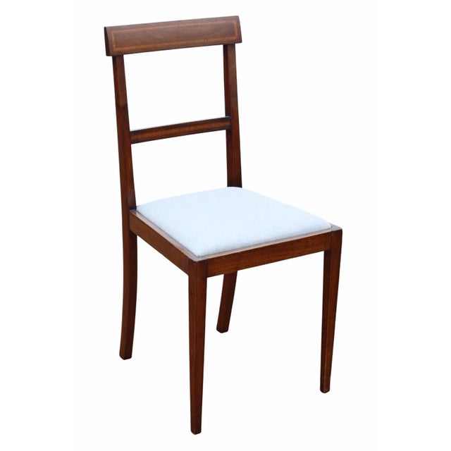 Antique Edwardian Art Nouveau Dining Chairs, Set of 8 For Sale - Image 3 of 12