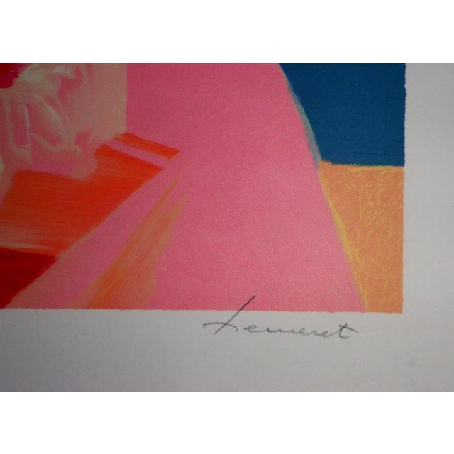 Modern Claude Hemeret, Window on the Mediterranean, Lithograph For Sale - Image 3 of 8