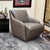 Contemporary W. Schillig Leather Nikki Swivel Lounge Chair For Sale - Image 3 of 12