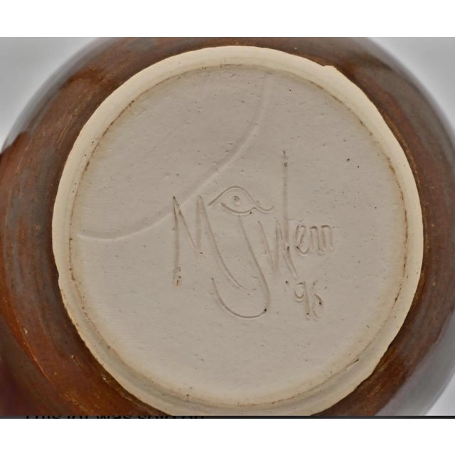 Vintage m.j. Wenn Face Jug, Expressive Stoneware For Sale - Image 11 of 12