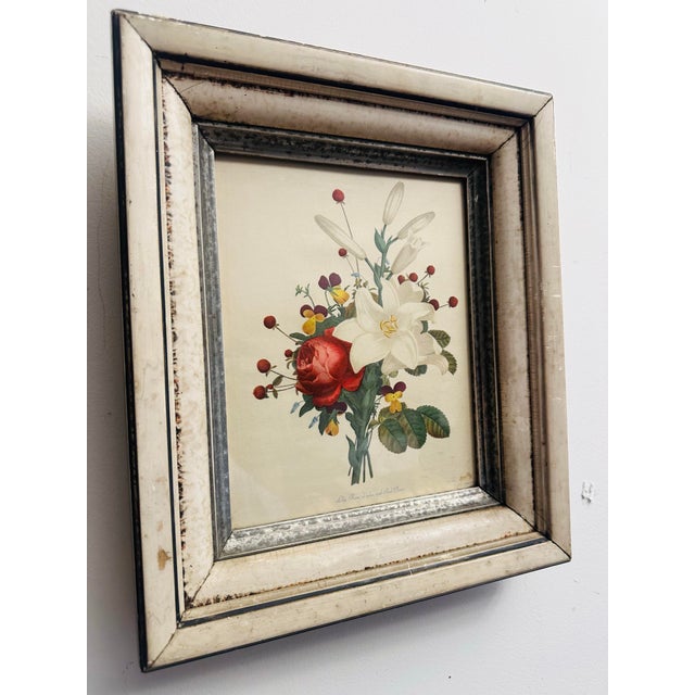 Shabby Chic Antique Floral Print For Sale In Charleston - Image 6 of 9