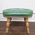 1950s Mid-Century Green Vinyl Kidney-Shaped Footstool Ottoman, C. 1950s–60s For Sale - Image 5 of 11