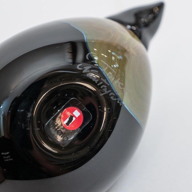 Oiva Toikka for Nuutajärvi Crow Mouth Blown Art Glass Bird – Finland For Sale In New York - Image 6 of 8