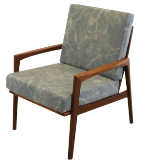 Mid-Century Upholstered Teak Armchair