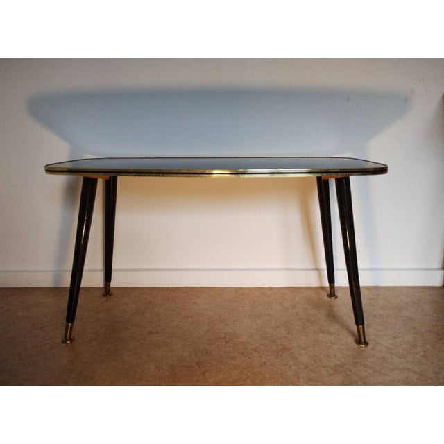 Black Vintage Japanese-Style Coffee Table, 1960s For Sale - Image 8 of 11