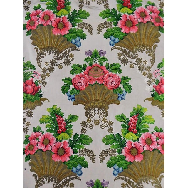 We have here the best of the best museum quality and rare this run of taffeta embroidered lampas is what was the top of...
