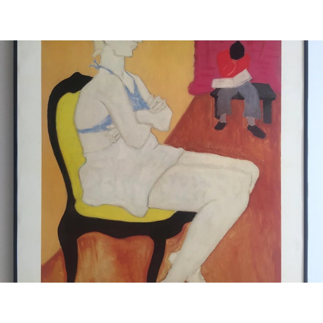 Mid-Century Modern Milton Avery Vintage 1982 Lithograph Print Framed Poster " Seated Blonde " 1946 For Sale - Image 3 of 13